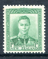 New Zealand 1938-44 King George VI Definitives - 1d Green HM (SG 606) - Unused Stamps