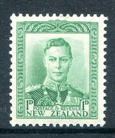 New Zealand 1938-44 King George VI Definitives - 1d Green HM (SG 606) - Unused Stamps