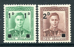 New Zealand 1941 KGVI Surcharges Set HM (SG 628-629) - Nuevos