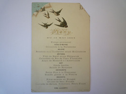 2022 - 1226  MENU De  1894  XXX - Menus