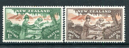 New Zealand 1946 Health - Soldier Helping Child Set HM (SG 678-679) - Unused Stamps