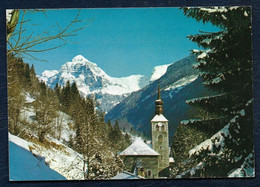 Delcampe - E1 - Sixt (Haute-Savoie) - L'église Et Le Tenneverge - Sixt-Fer-à-Cheval