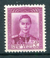 New Zealand 1947-52 King George VI Definitives - 4d Magenta HM (SG 681) - Nuevos