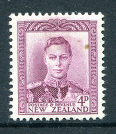 New Zealand 1947-52 King George VI Definitives - 4d Purple HM (SG 681) - Nuevos