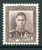 New Zealand 1947-52 King George VI Definitives - 9d Purple-brown HM (SG 685) - Nuevos