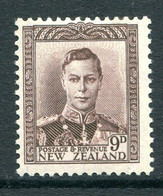 New Zealand 1947-52 King George VI Definitives - 9d Purple-brown HM (SG 685) - Nuevos