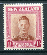 New Zealand 1947-52 King George VI Definitives - 1/- Brown & Carmine - Plate 1 - Wmk. Sideways - HM (SG 686) - Nuevos