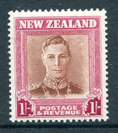 New Zealand 1947-52 King George VI Definitives - 1/- Brown & Carmine - Plate 2 - Wmk. Upright HM (SG 686c) - Nuevos