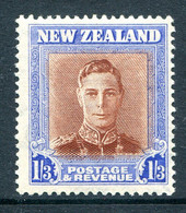 New Zealand 1947-52 King George VI Definitives - 1/3 Brown & Blue - Wmk. Sidewayst HM (SG 687) - Neufs