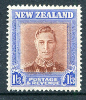 New Zealand 1947-52 King George VI Definitives - 1/3 Brown & Blue - Frame Die 1b - Wmk. Sidewayst HM (SG 687 Var) - Neufs