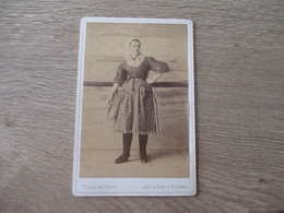 GRAND CDV 85 LES SABLES D'OLONNE SABLAISE COSTUME PANIER PHOTO COLLIN - Antiche (ante 1900)