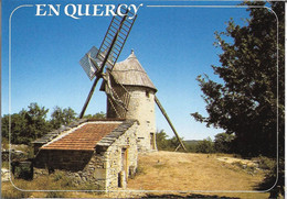 MOULIN A VENT + Carte Postale Neuve : En Quercy - Moulin Du Mas De La Bosse - PROMILHANES + AS DE COEUR - Apa Poux 300 - Autres & Non Classés
