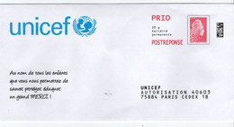 PAP Marianne L'engagée  UNICEF (2951214 Au Verso) - - PAP: Antwort/Ciappa-Kavena