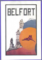 Carte Postale 90. Belfort  Ville Des 3 Sièges  Illustration De Numa  Blason  Très Beau Plan - Belfort – Siège De Belfort