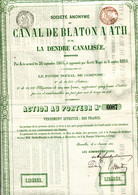 CANAL De BLATON à ATH Et De La DENDRE CANALISÉE; Action Au Porteur (1864) - Schiffahrt