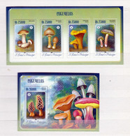 2 Feuillets Neufs** Saint Thomas Et Prince Champignons, - Mushrooms