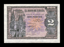 España Spain 2 Pesetas Cathedral Of Burgos 1938 Pick 109 Serie G SC- AUNC - 1-2 Pesetas