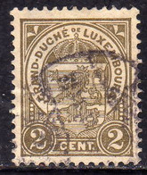 LUXEMBOURG LUSSEMBURGO 1906 1926 1907 COAT OF ARMS STEMMA ARMOIRIES CENT. 2c USED USATO OBLITERE' - 1906 Wilhelm IV.