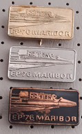 European Motorboat Racing Championship MOTONAUMA Maribor 1976 Slovenia Ex Yugoslavia Badge Pins - Segeln