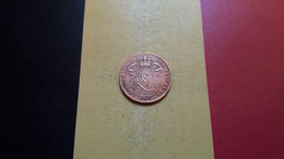 BELGIE LEOPOLD II 1 CENTIEM SURFRAPPE OVERSLAG 1907/1807 9/8 AVERS PIQUé NON RENSEIGNEE AU CATALOGUE ! - 1 Centime