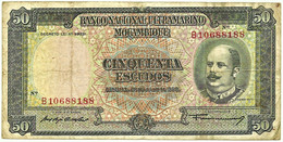 Moçambique - 50 Escudos - 24.07.1958 - Pick 106 - 8 Digits - Sign. Varieties - Eduardo Costa - Mozambique