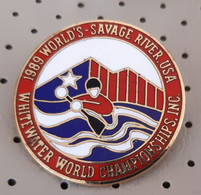 Rowing  Kayak Canue World Championship USA 1989 Badge Pin - Canottaggio