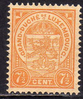 LUXEMBOURG LUSSEMBURGO 1906 1926 1919  COAT OF ARMS STEMMA ARMORIES CENT. 7 1/2c MLH - 1906 Wilhelm IV.