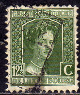 LUXEMBOURG LUSSEMBURGO 1914 1917 GRAND DUCHESS MARIE ADELAIDE CENT. 12 1/2c USED USATO OBLITERE' - 1914-24 Marie-Adélaida