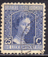 LUXEMBOURG LUSSEMBURGO 1914 1917 GRAND DUCHESS MARIE ADELAIDE CENT. 25c USED USATO OBLITERE' - 1914-24 Marie-Adélaïde