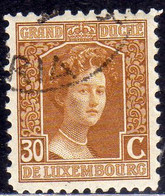 LUXEMBOURG LUSSEMBURGO 1914 1917 GRAND DUCHESS MARIE ADELAIDE CENT. 30c USED USATO OBLITERE' - 1914-24 Marie-Adelaide