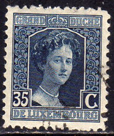 LUXEMBOURG LUSSEMBURGO 1914 1917 GRAND DUCHESS MARIE ADELAIDE CENT. 35c USED USATO OBLITERE' - 1914-24 Marie-Adelaide