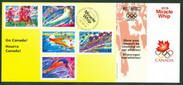 Jeux D'été, BARCELONE 1992 Summer Games; Cie KRAFT Co; Timbre Scott # 1414-1418 Stamp; Carton MIRACLE WHIP (8204) - Covers & Documents