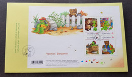 Canada Franklin The Turtle 2012 Cartoon Animation Teddy Bear Book Fish Toy (FDC) - Briefe U. Dokumente