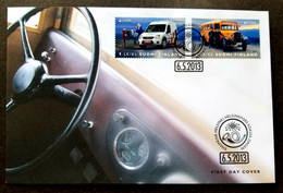 Finland Europa CEPT Postal Vehicles 2013 Transport Car Postbox Mailbox Bus (stamp FDC) - Lettres & Documents