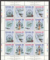 1986  Science & Tech.  Rotary Snowplough, Canadarm, Flight Suit, Variable Pitch Propeller Sc 1099-1102 MNH - Feuilles Complètes Et Multiples