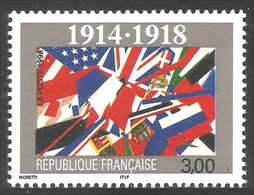 361 France Yv 3196 Armistice 1918 Drapeau Flag MNH ** Neuf SC (3196-1a) - WO1