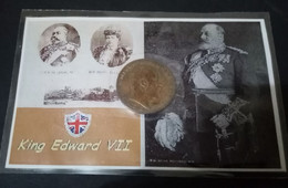 Rare Numismatic Card Of Nova Scotia ( Canada) Shield With A King Edward VII Penny 1907. - Other