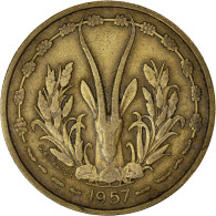 Monnaie, Afrique-Occidentale Française, 25 Francs, 1957, TTB, Bronze-Aluminium - Côte-d'Ivoire