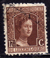 LUXEMBOURG LUSSEMBURGO 1914 1917 GRAND DUCHESS MARIE ADELAIDE CENT. 17 1/2c USED USATO OBLITERE' - 1914-24 Marie-Adélaida