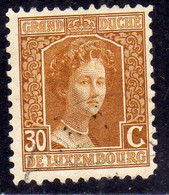 LUXEMBOURG LUSSEMBURGO 1914 1917 GRAND DUCHESS MARIE ADELAIDE CENT. 30c USED USATO OBLITERE' - 1914-24 Marie-Adelaide