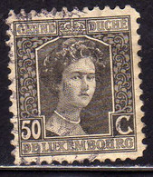 LUXEMBOURG LUSSEMBURGO 1914 1917 GRAND DUCHESS MARIE ADELAIDE CENT. 50c USED USATO OBLITERE' - 1914-24 Maria-Adelaide