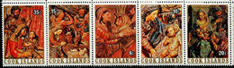 TT0442 Cook Islands 1976 Christmas Religious Sculpture 5V MNH - Cook