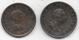 Grande Bretagne - Half Penny  1807  Et Penny 1799 - Autres & Non Classés