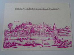D188778 Deutschland  Ganzsache -  100 Jahre Verein Für Briefmarkenkunde Ulm 1883 - Private Postcards - Mint