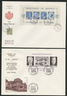 MONACO FEUILLET N° 33 + 39 + CARNET N° 1 Sur 3 Enveloppes Premier Jour. TB - FDC