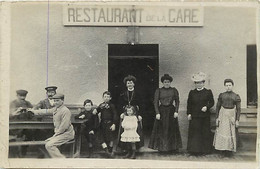 Themes Div-ref KK361-carte Photo Non Située A Identifier -commerce -restaurants -devanture Restaurant De La Gare - - Restaurants