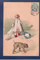 CPA Enfant Avec Pot De Chambre Chamber Pot Scato Scatologie Gaufrée Embossed Circulé - Cartes Humoristiques