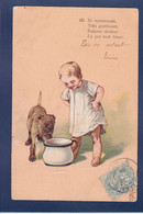 CPA Enfant Avec Pot De Chambre Chamber Pot Scato Scatologie Gaufrée Embossed Circulé - Humorous Cards