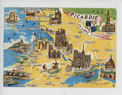 Picardie Côte D'Opale Géographique - Les Provinces Françaises (cp N°3 Artaud) - Picardie