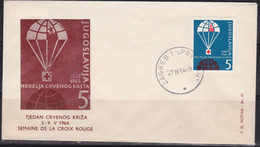 Yugoslavia 1964 Red Cross Surcharge FDC - Lettres & Documents